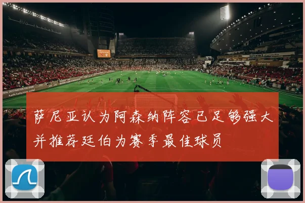 萨尼亚认为阿森纳阵容已足够强大并推荐廷伯为赛季最佳球员
